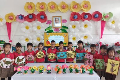 TẠO HÌNH CÁC CON VẬT TỪ LÁ CÂY. LỚP 5TA3. TRƯỜNG MẦM NON NGHĨA HẢI